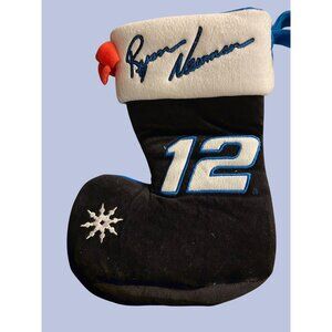 NASCAR Ryan Newman #12 Padded Bean Plush Christmas Stocking - NEW!